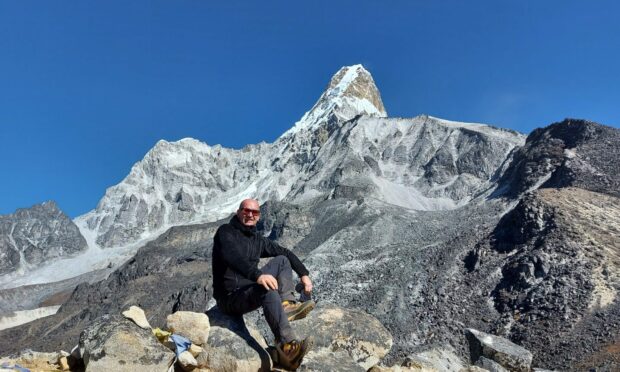 Former 45 Cdo Royal Marine Craig Hunter on Ama Dablam in the Himalayas. Image: Craig Hunter