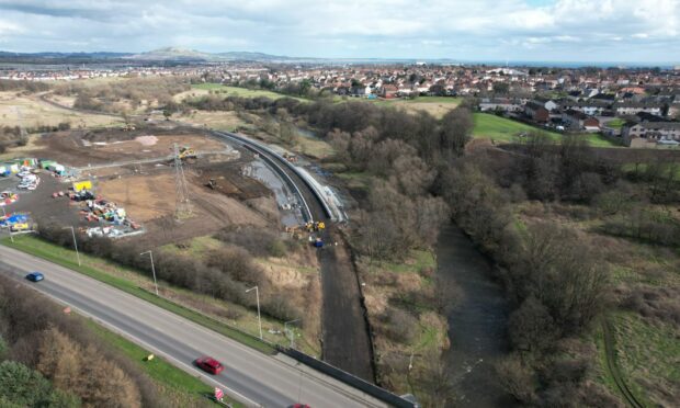 New pictures show the Cameron Bridge Station taking shape. Image: Network Rail