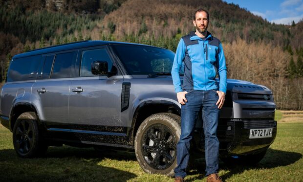 Our motoring editor tackling the Land Rover Experience in Dunkeld. Image: Land Rover.