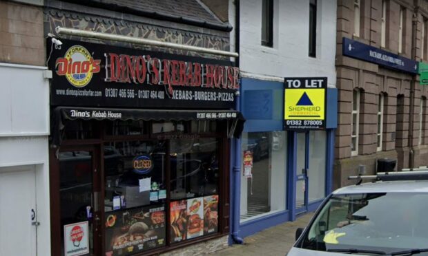 The empty store is right next door to Dino's takeaway in Forfar. Image: Google