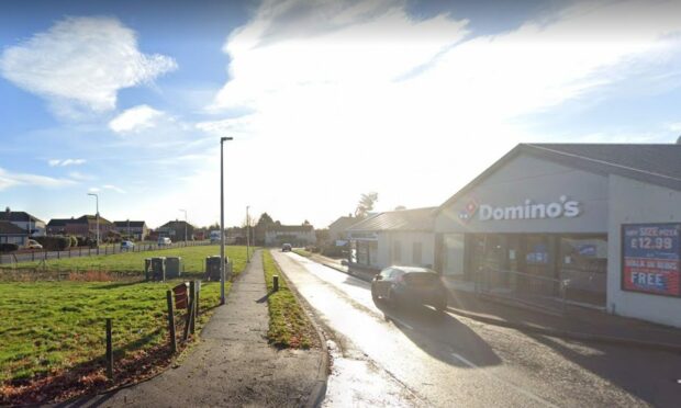 The two-house bid for open land on Condor Drive near Domino's in Arbroath was refused last year. Image: Google