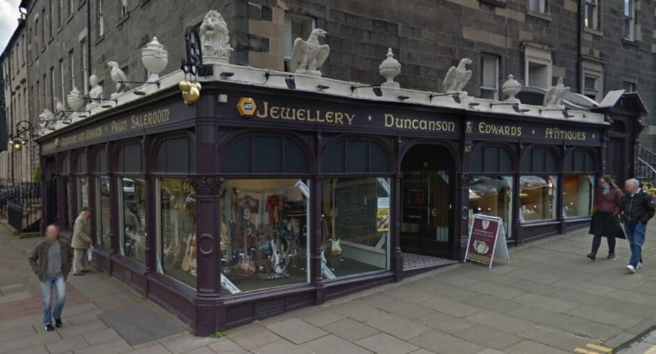  Duncanson and Edwards Pawnbrokers on Frederick Street in Edinburgh - where Ross Taggart attempted to sell his mother's jewellery.