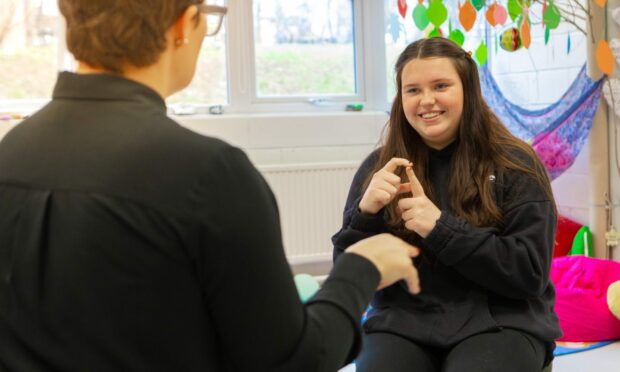 Katie Phinn has been hailed an inspiration for her work with deaf children. Image: Skills Development Scotland.