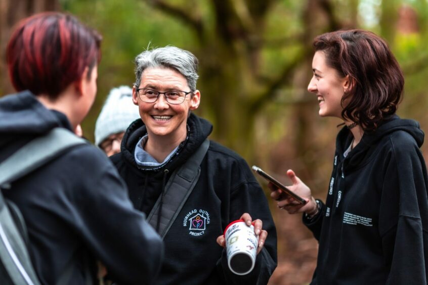 Muirhead Outreach Project support workers on a family day out in Glenrothes.