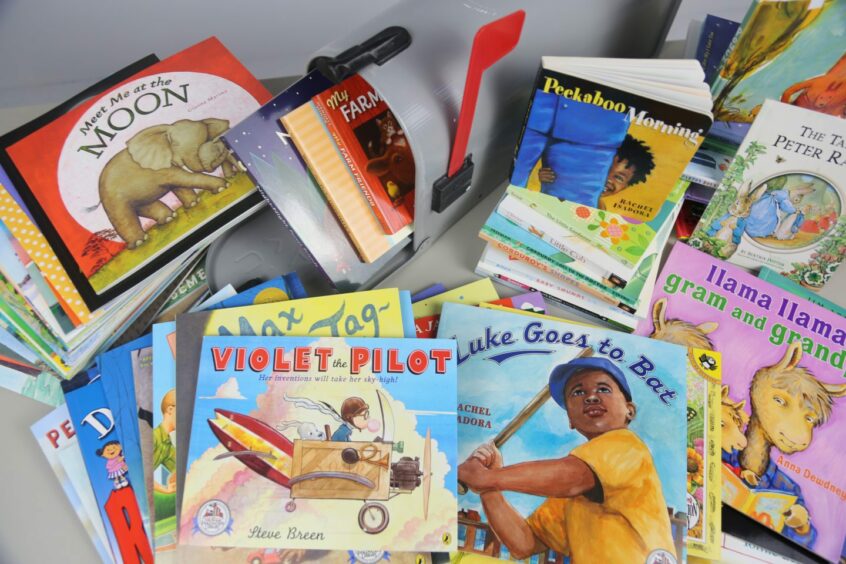 A selection of the books available for the children.