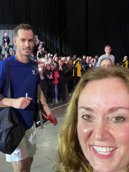 Martel Maxwell selfie with Andy Murray