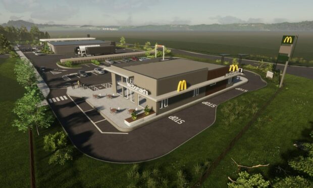 An artist's impression of a new McDonald's restaurant