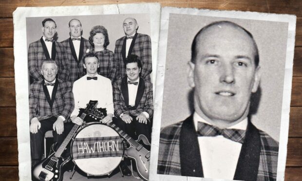 Jim Tosh, right, and the Hawthorn Dance Band.