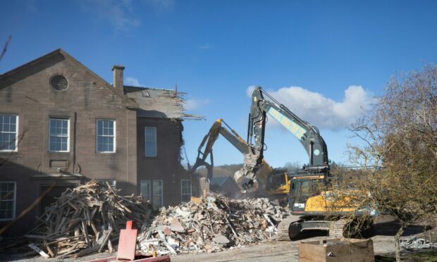 Demolition work to clear the Brechin Infirmary site for housing is well underway