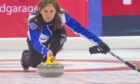 Olympic gold medallist Eve Muirhead curling at the Dewars Centre, Perth