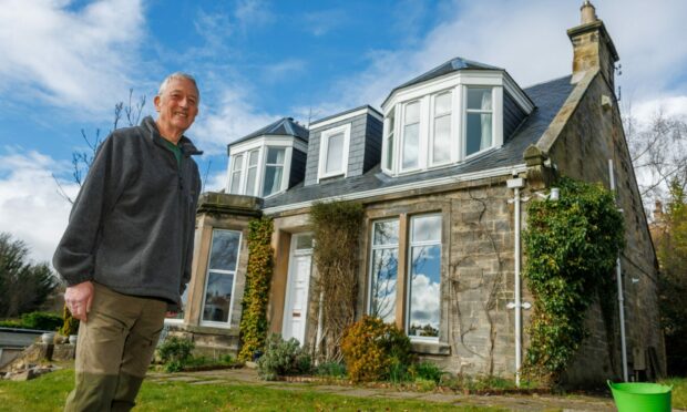 Richard Luxmoore outside his home in Fife. Image: Kenny Smith/DC Thomson