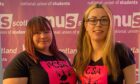 Fife College Students' Association (FCSA) president of Education and Representation, Emma Wallace and FCSA President of Welfare and Equality, Tali Fisher.