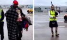 Snoop Dogg and Ross Ainslie at Glasgow Airport. Image: Rap Marathon