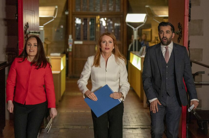 Kate Forbes, Ash Regan and Humza Yousaf.