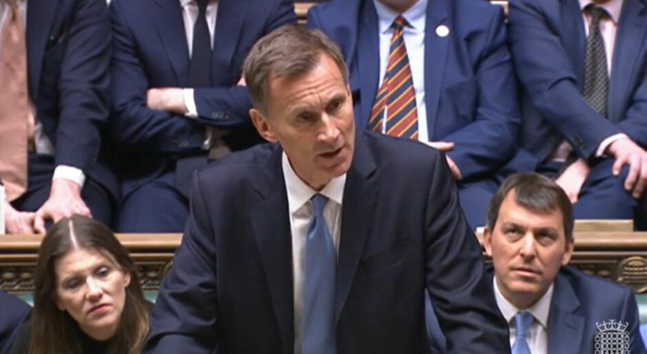 Chancellor Jeremy Hunt delivering his budget in the House of Commons