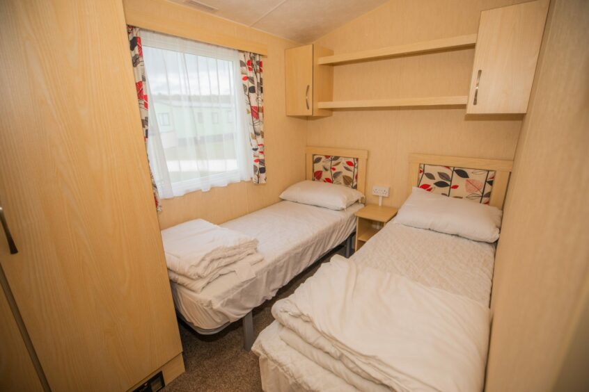 The second bedroom of the new Cottage Family Centre holiday home