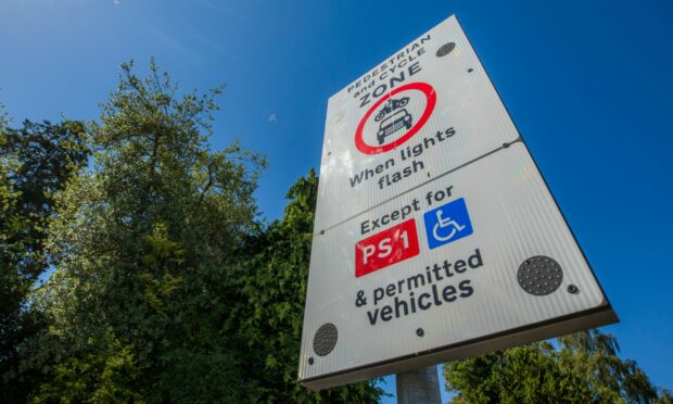 Traffic-free zones around primary schools are becoming a common sight. Image: Steve MacDougall/DC Thomson