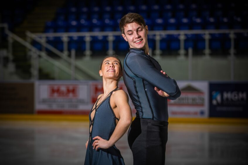 Dundee figure skaters Anastasia Vaipan-Law and Luke Digby. Image: Steve MacDougall/DCT.