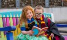 Logan Sinclair and Emily Wilkinson (both primary 1) from The Community School of Auchterarder celebrating World Book Day. Image: Steve MacDougall/DC Thomson