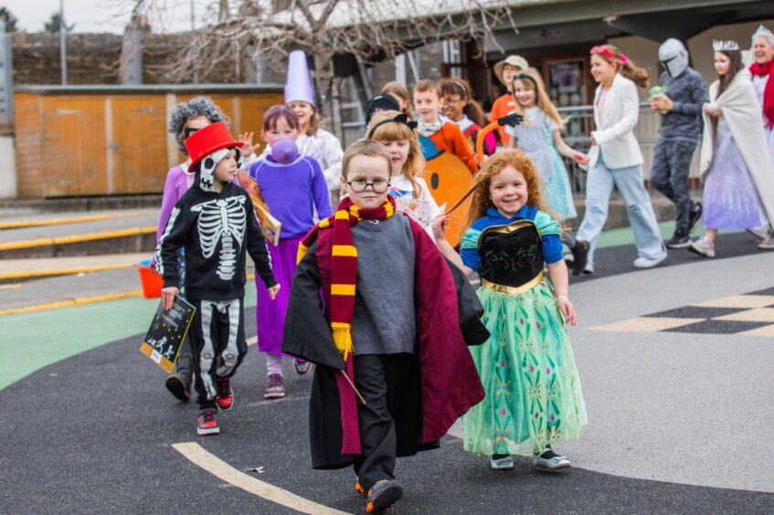 Youngsters at The Community School of Auchterarder dressed up for World Book Day