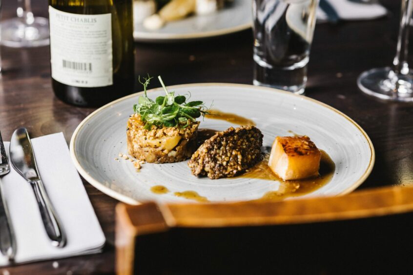 Plate of haggis, neeps and tatties at The Bothy St Andrews.