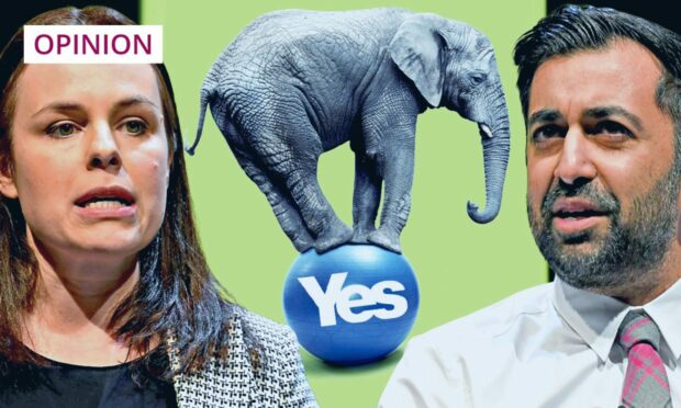 Independence: the elephant in the room in Kate Forbes and Humza Yousaf's SNP leadership campaigns.