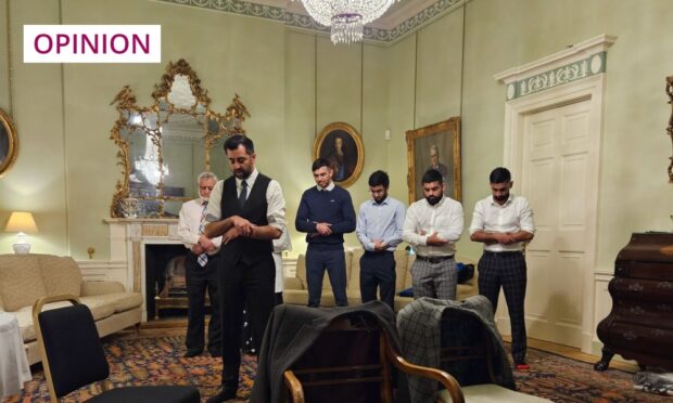 Humza Yousaf breaking Ramadan fast with his family at Bute House.