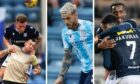 From left: Dundee defender Lee Ashcroft, Tyler French and strikers Alex Jakubiak and Zach Robinson.