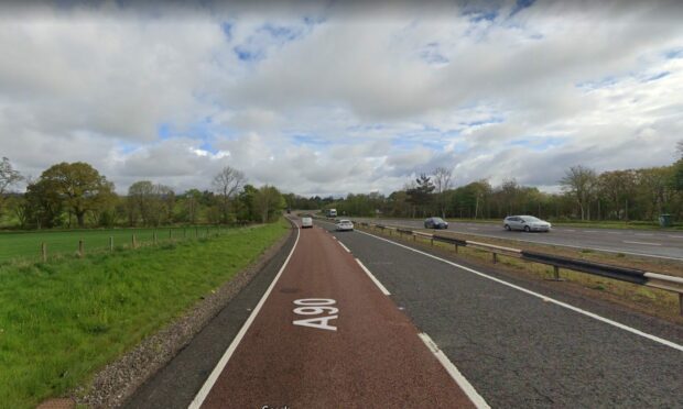 Roadworks will take place on a section of the A90 near Forfar. Image: Google Maps.