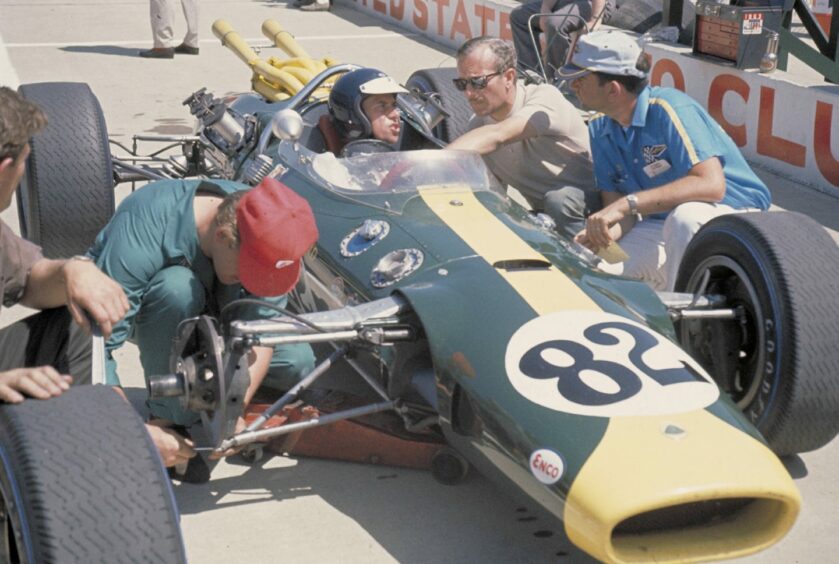 Jim Clark in a race car