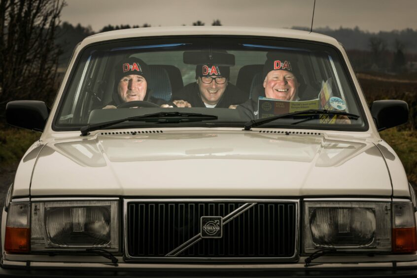 Alan Falconer, Stephen Woods and Archie Cook are heading to the Arctic in a 30-year-old Volvo estate.
