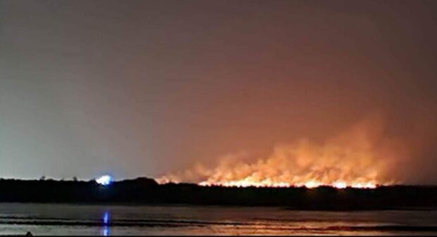 Preston Island fire. Image: Fife Jammer Locations