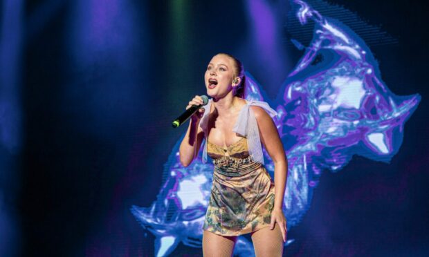 Zara Larsson performs live on stage at the Mad Cool festival in Madrid.