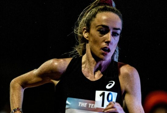Eilish McColgan in action during the 10,000m where she beat Paula Radcliffe's record.