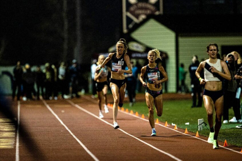Eilish McColgan, of Dundee, competing in the 10,000m race in California.