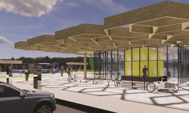 Visualisations of the Angus Rural Mobility Hub. Image: Angus Council.