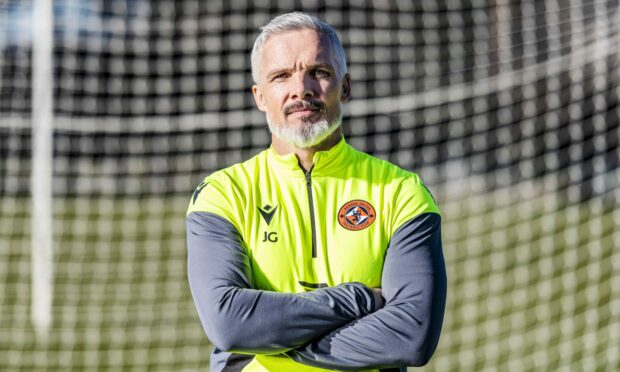 Jim Goodwin has laid down the gauntlet to his Dundee United stars. Image: SNS