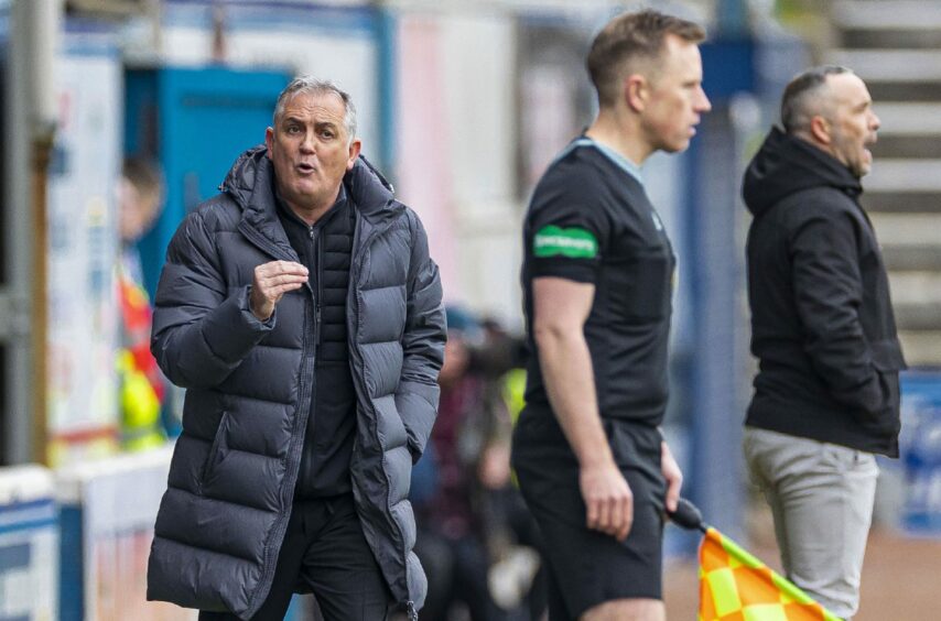 Queen's Park manager Owen Coyle at Cappielow. Image: SNS.
