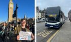 Hamish Fraser used just local buses to get from Montrose to Westminster. Image: Hamish Fraser/Twitter