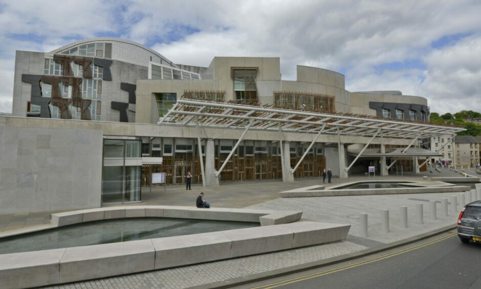 exterior of Scottish Parliament building at Holyrood.