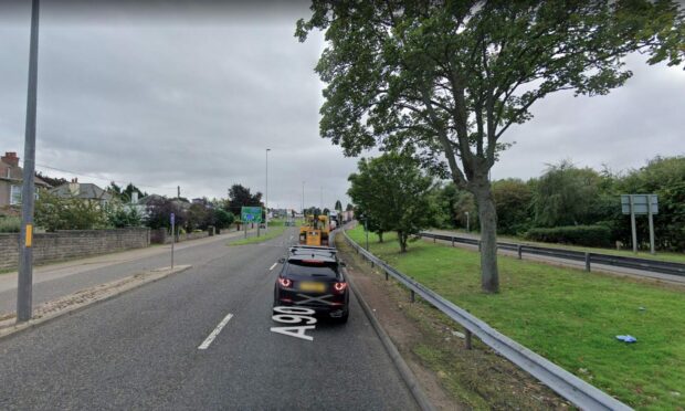The A90 approaching the Forfar Road junction with the Kingsway. Image: Google Street View