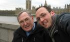 Dundee Parkinson's disease researcher, Dr Andy Howden, has revealed how his dad inspired a career move. Andy pictured with his dad Jim Howden. Image: Supplied.