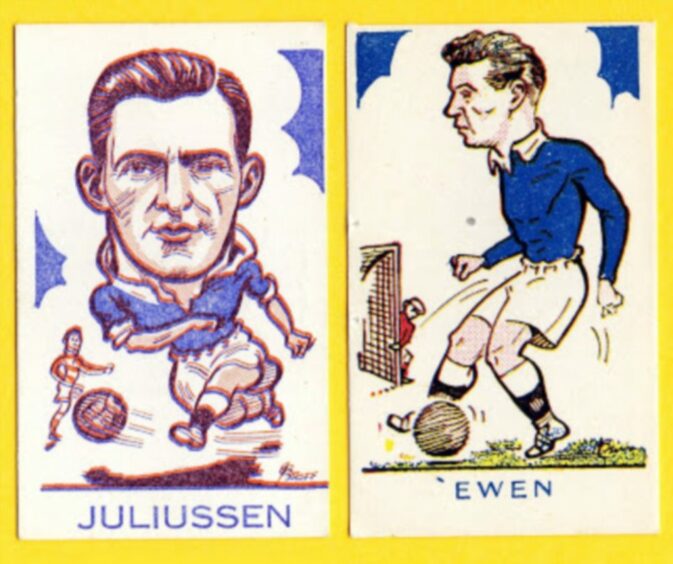Caricatures of Albert Juliussen and Ernie Ewen.