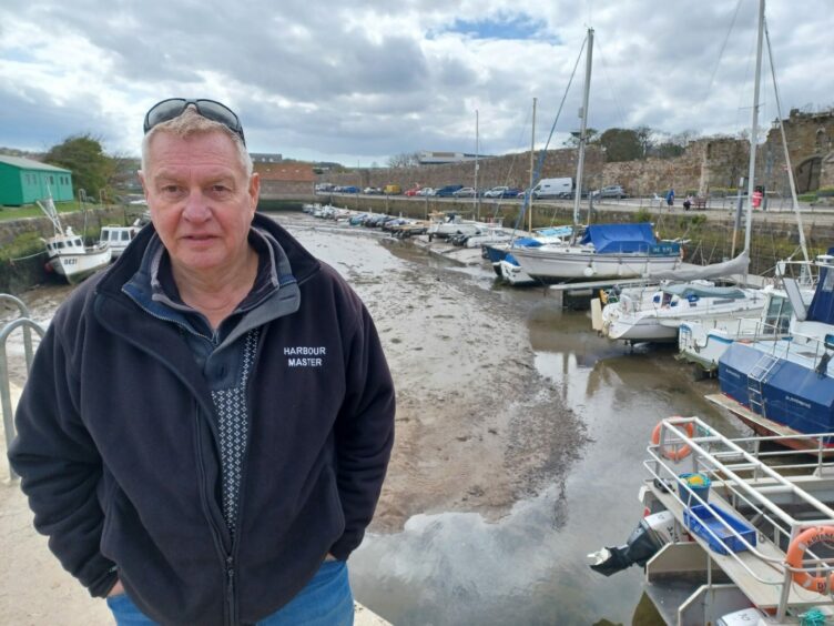 St Andrews Harbourmaster John Lambert at St Andrews 'inner' harbour