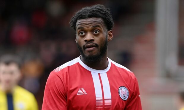 Botti Biabi has entertained the Brechin City fans this year. Image: Darrell Benns / DCT Media.