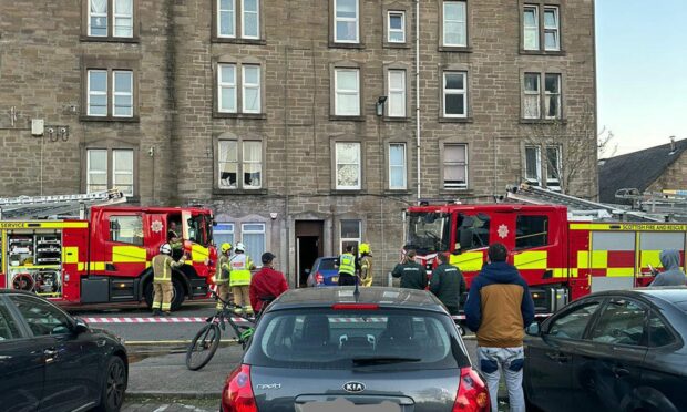 Firefighters at the scene on Dundonald Street. Image: Supplied