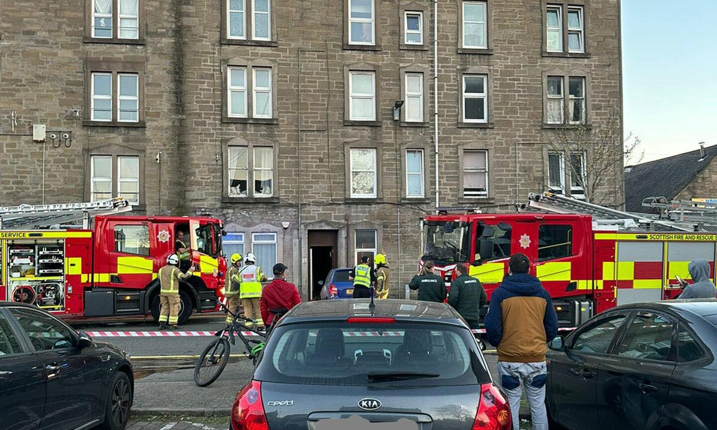 Dundonald Street Residents evacuated during Dundee flat fire