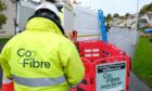 A GoFibre engineer at work expanding the full-fibre broadband network. Image: GoFibre.