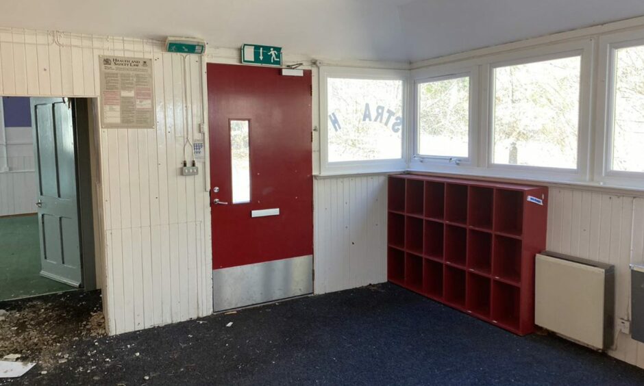 Inside the former Perthshire primary school building