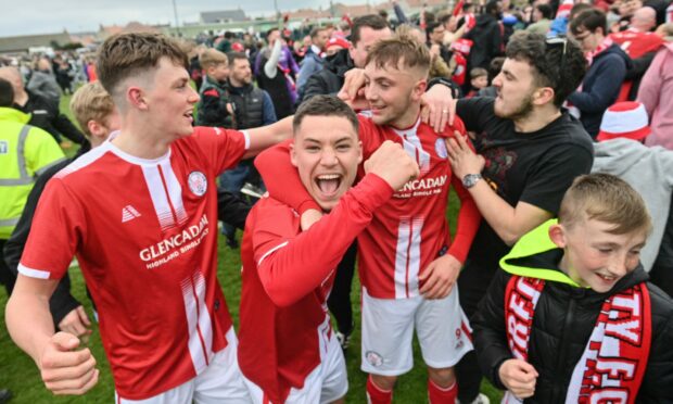 Seth Patrick watched from afar as Brechin City celebrated Highland League title success. Image: Jason Hedges / DCT Media